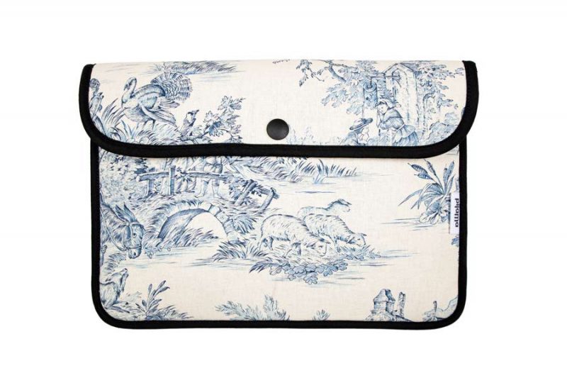 iPad flap case / Pochette L Toile de Jouy BlueiPad flap case / Pochette L Toile de Jouy Blue